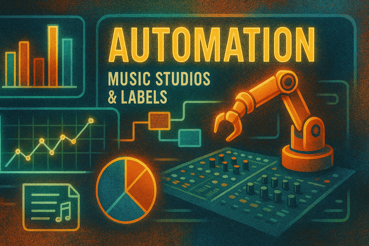 Automation for Music, Studios & Labels - detail view (Design Delulu)