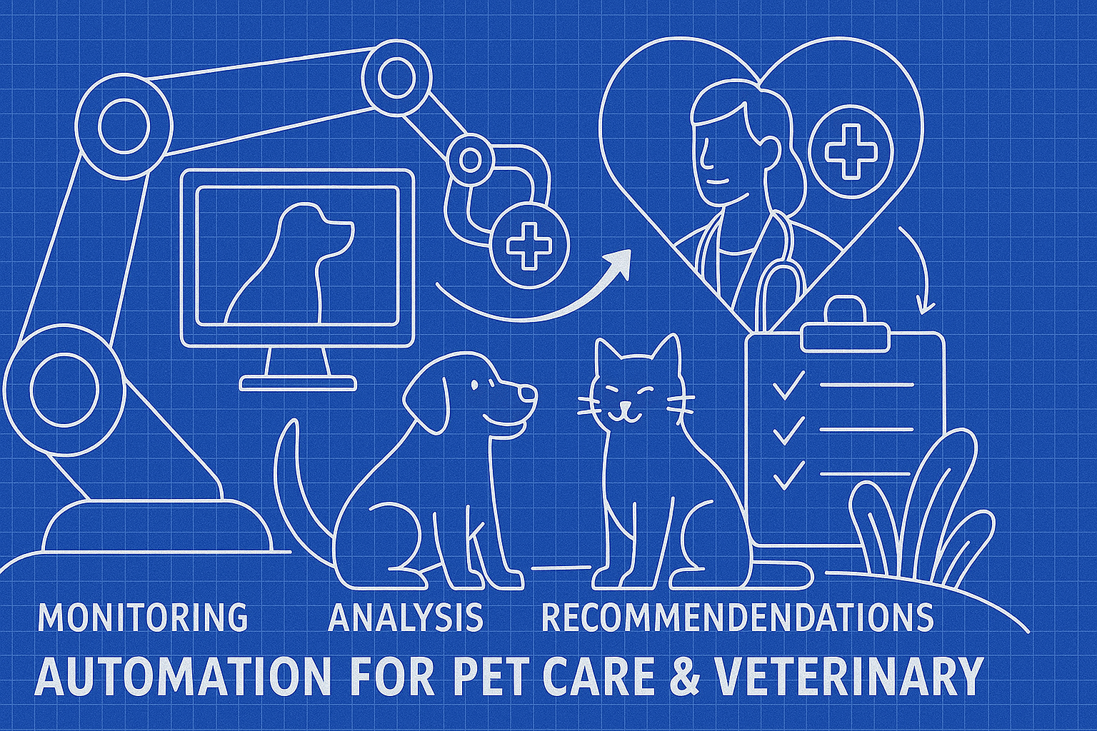 Automation for Pet Care & Veterinary - workflow diagram (Design Delulu)