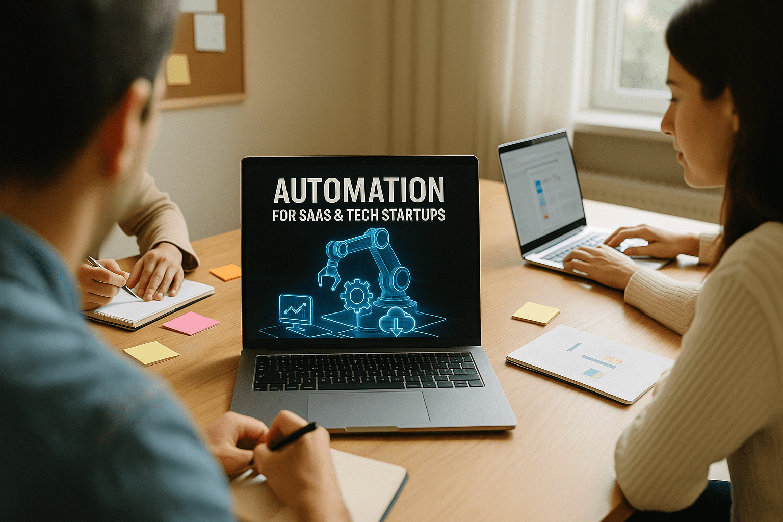 Automation for SaaS & Tech Startups - workflow diagram (Design Delulu)