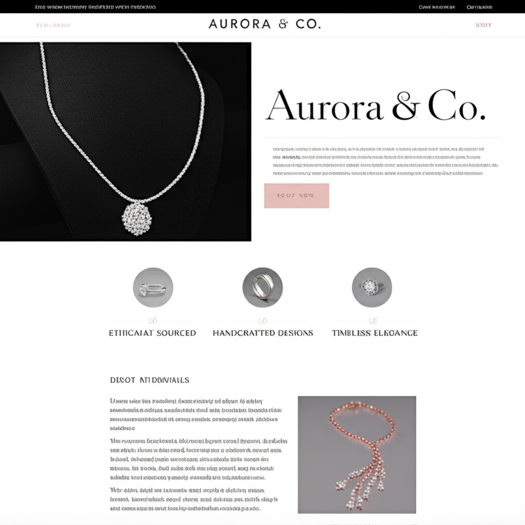 5. Aurora & Co. – Luxury Jewelry Brand