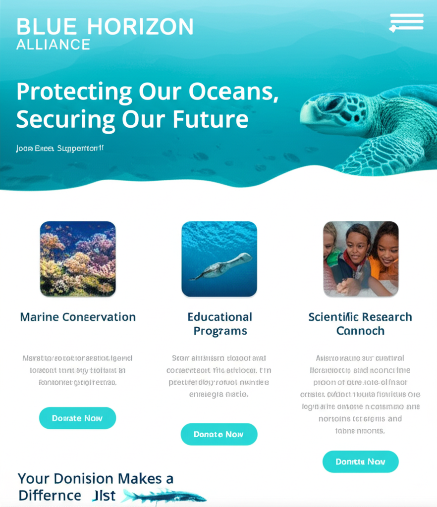 9. Blue Horizon Alliance – Ocean Conservation Nonprofit