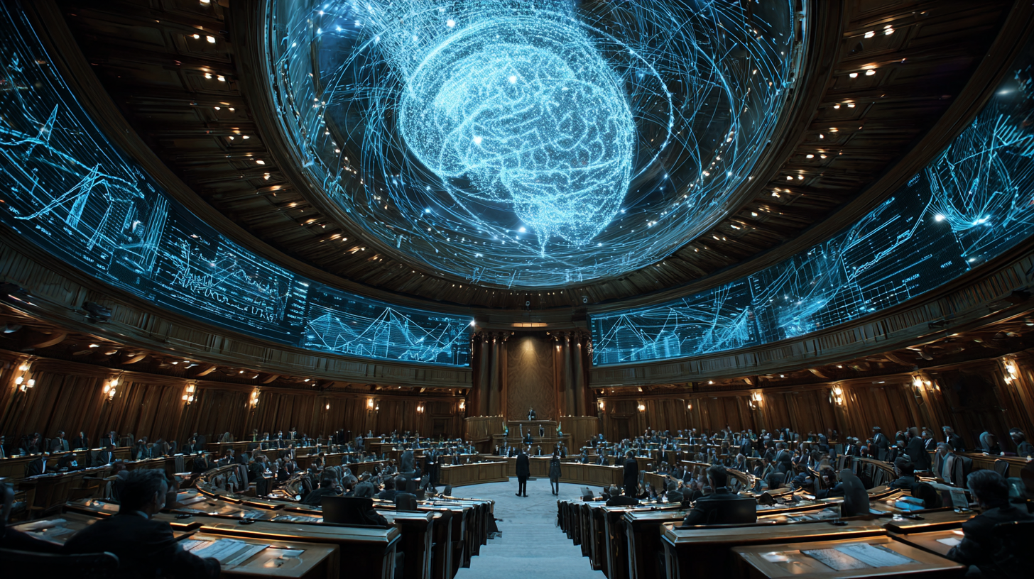 Parliament chamber replaced by AI simulations