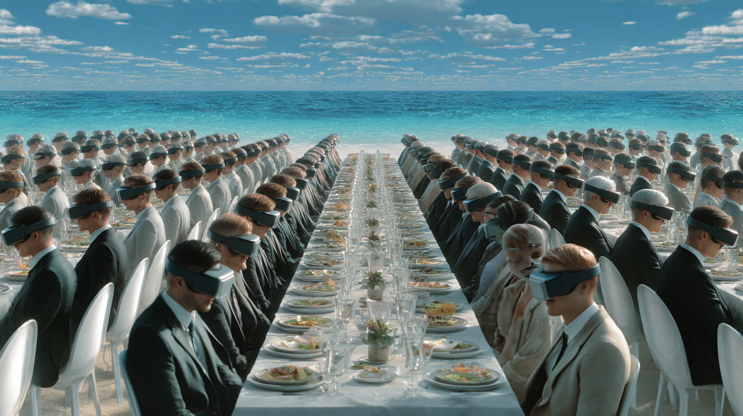 Crowds making identical choices via headsets