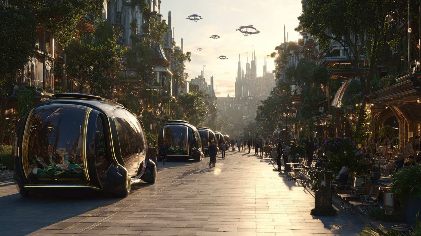 Eerily perfect city, smooth and frictionless