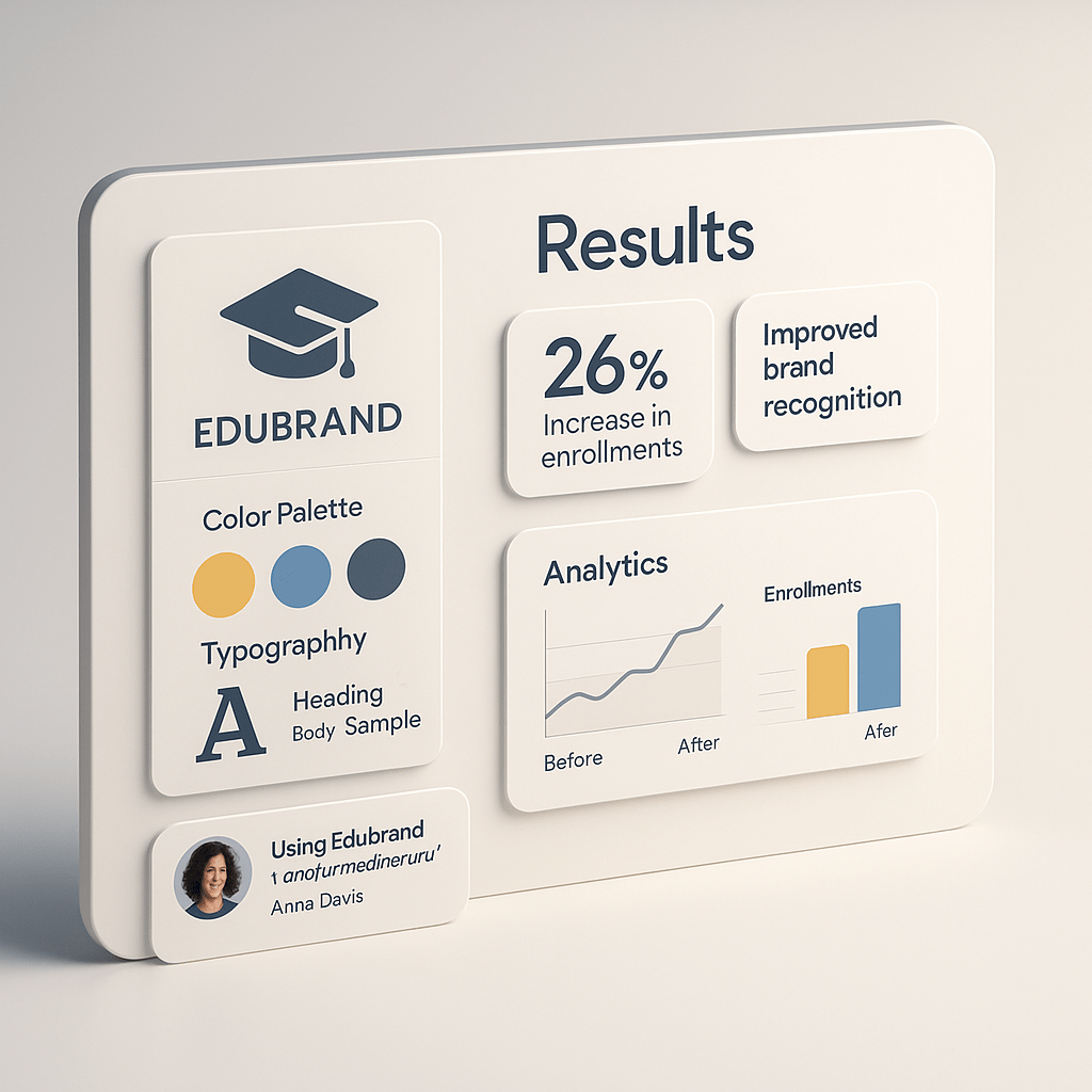Branding Services for Education Providers — results and metrics