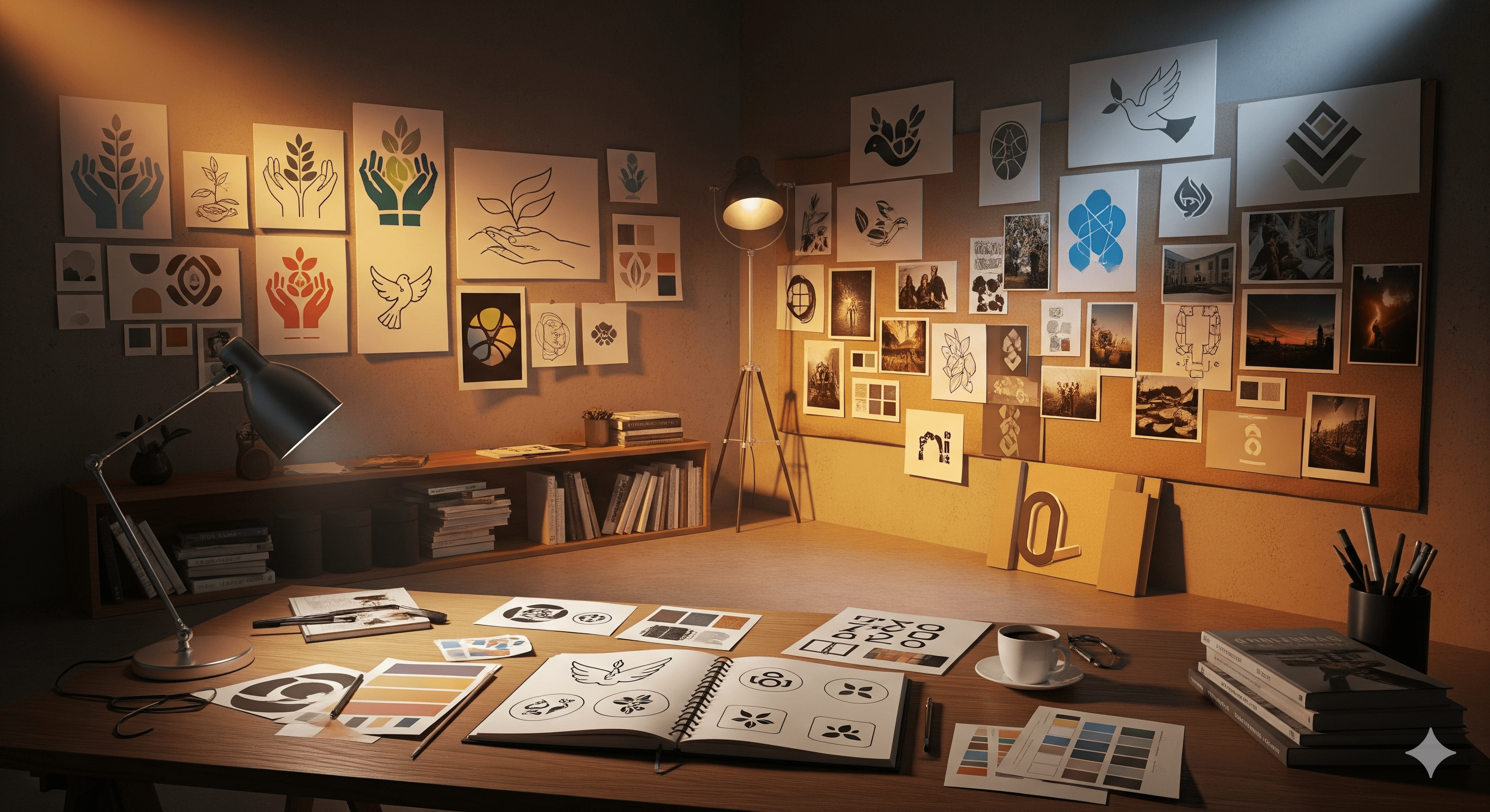 A branding suite for a nonprofit, including logo and color palette.