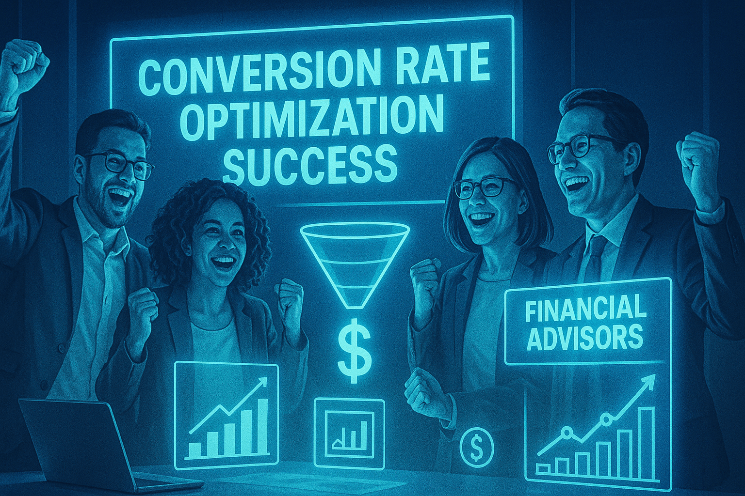 Conversion Rate Optimization for Financial Advisors - results infographic (Design Delulu)