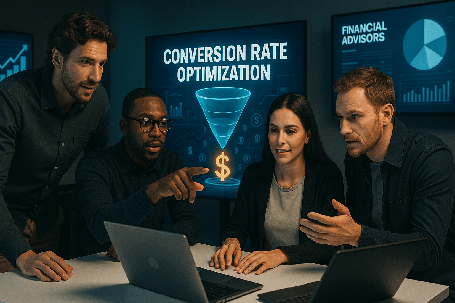 Conversion Rate Optimization for Financial Advisors - workflow diagram (Design Delulu)