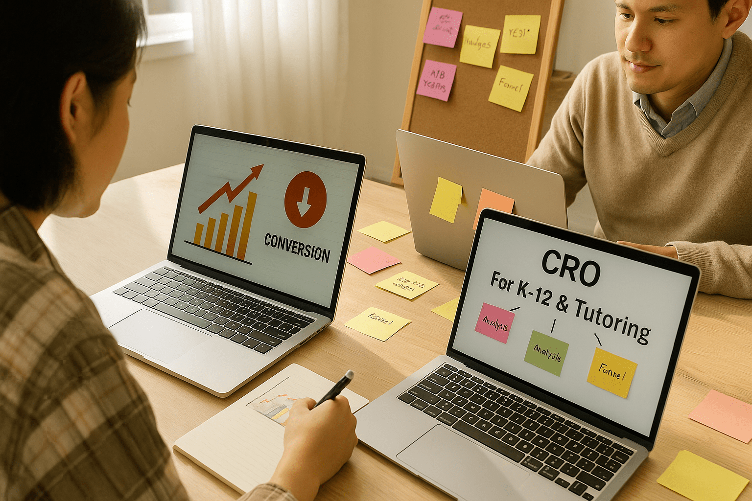 Conversion Rate Optimization for K-12 & Tutoring - workflow diagram (Design Delulu)