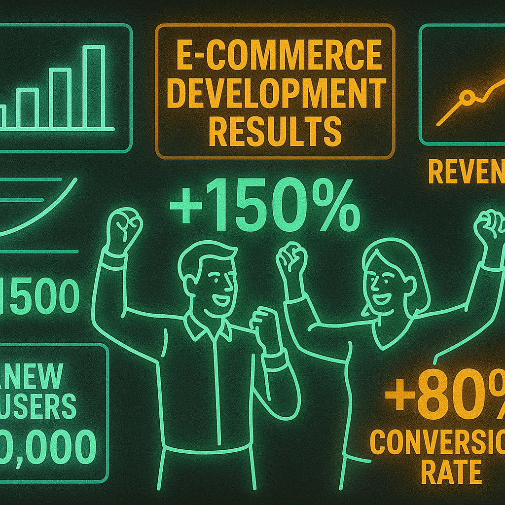 E-commerce Development for Electricians - results infographic (Design Delulu)