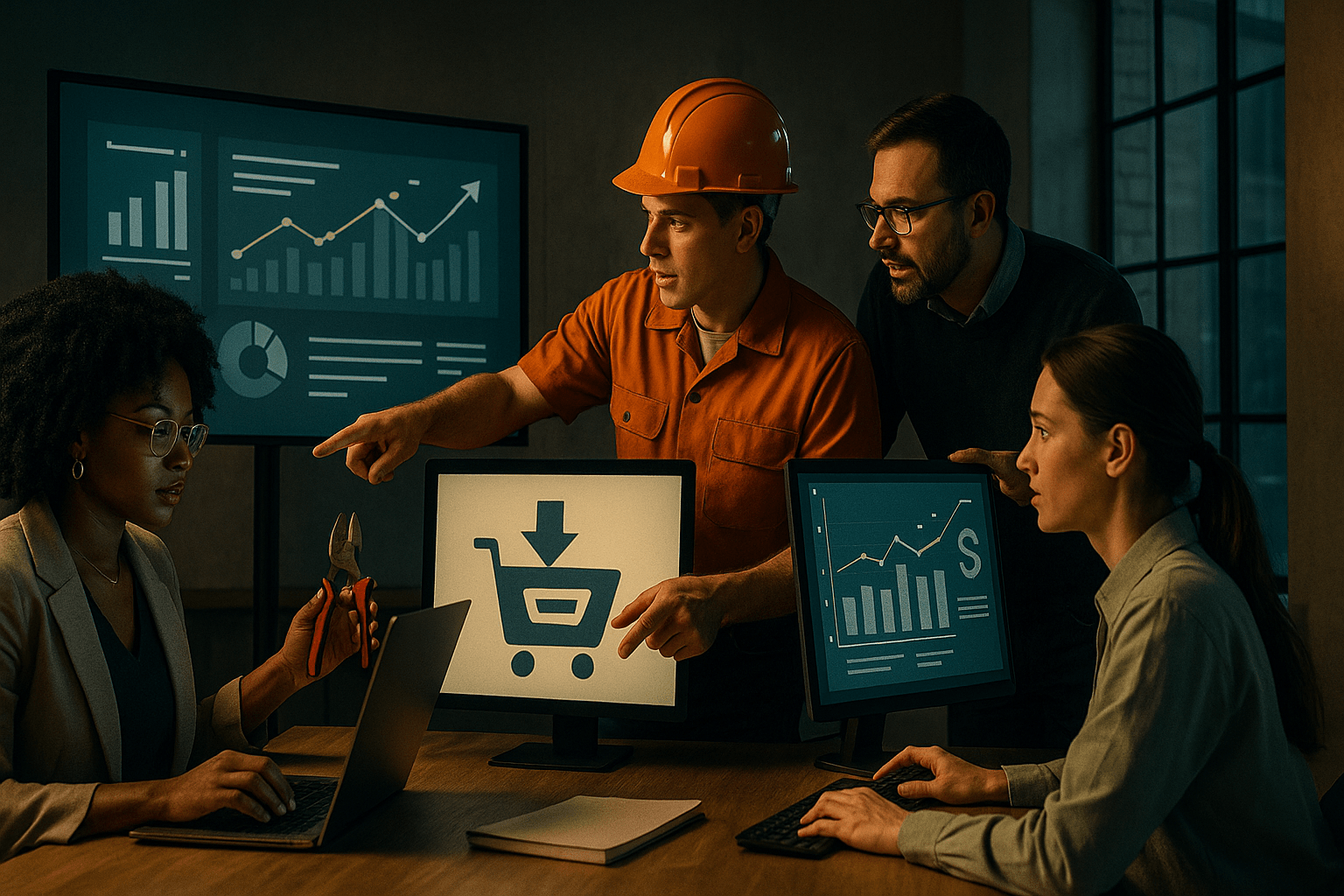 E-commerce Development for Electricians - workflow diagram (Design Delulu)