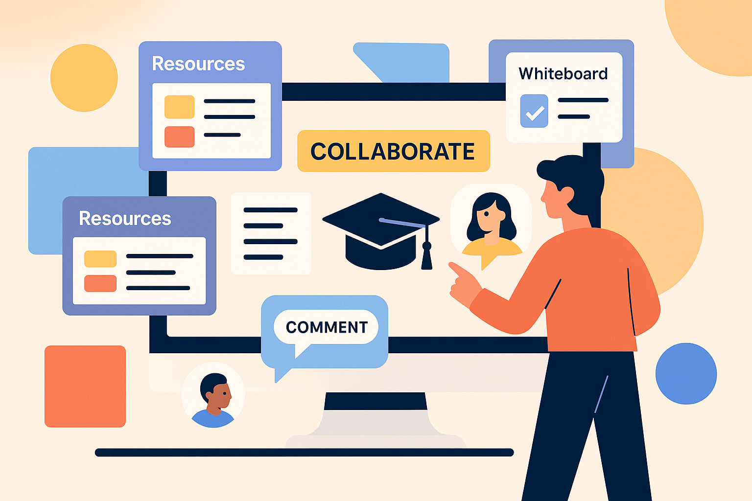 Graphic Design for Education Providers — workflow scene