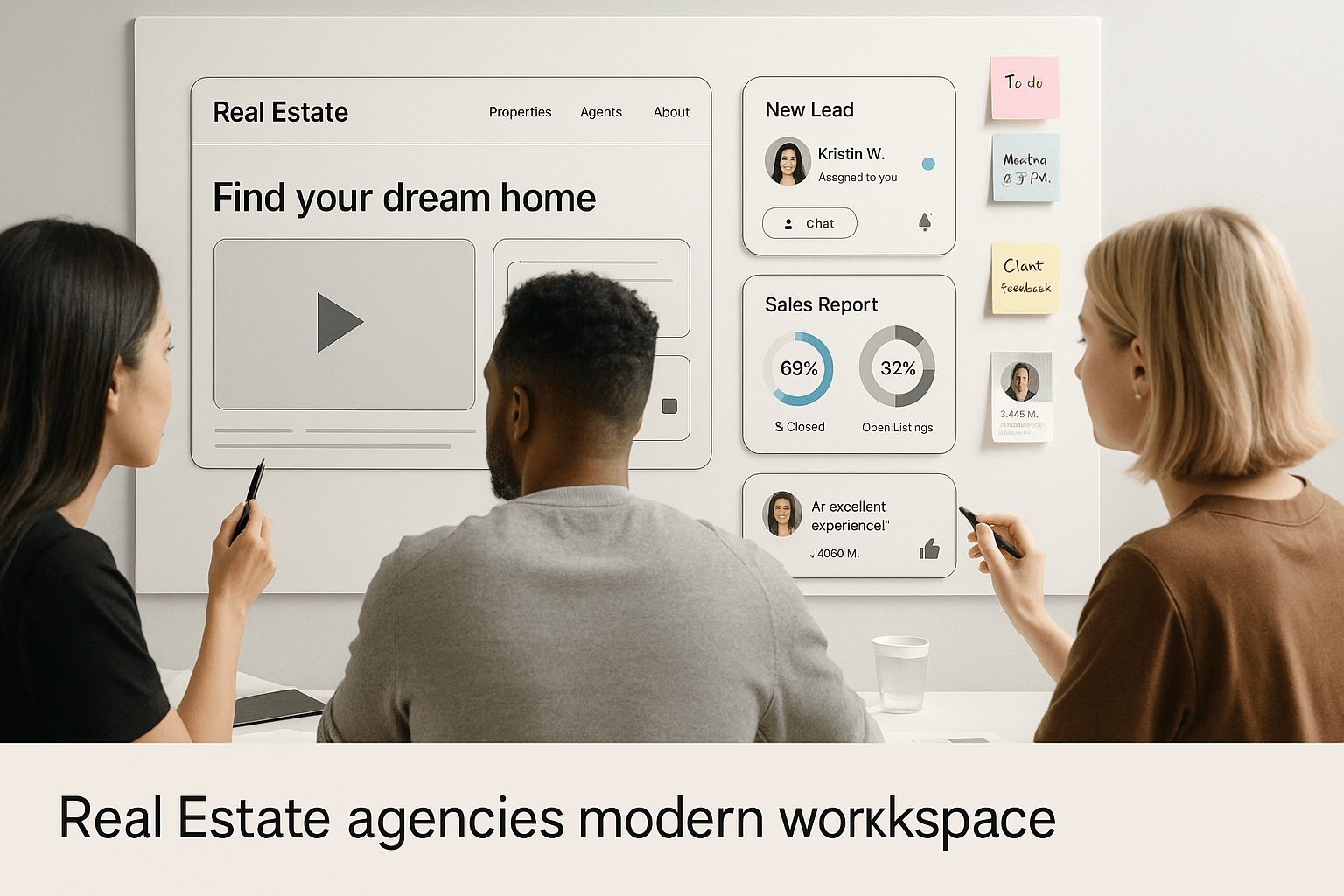 Graphic Design for Real Estate Agencies — workflow scene