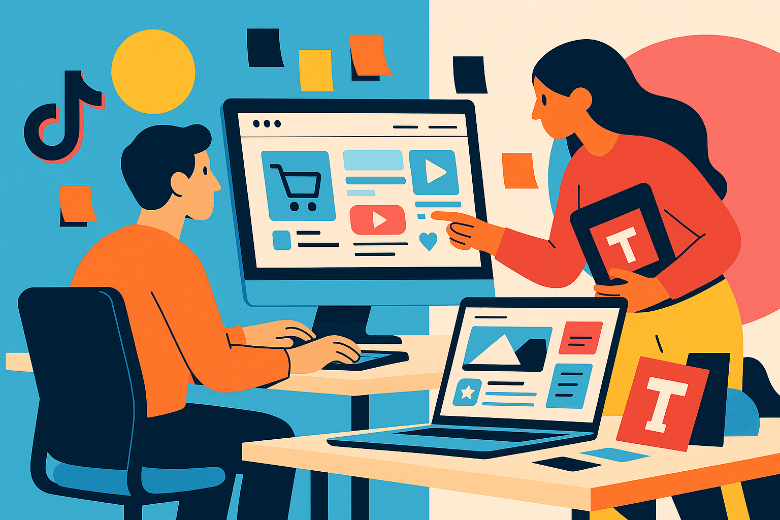 Graphic Design for TikTok Shops — workflow scene