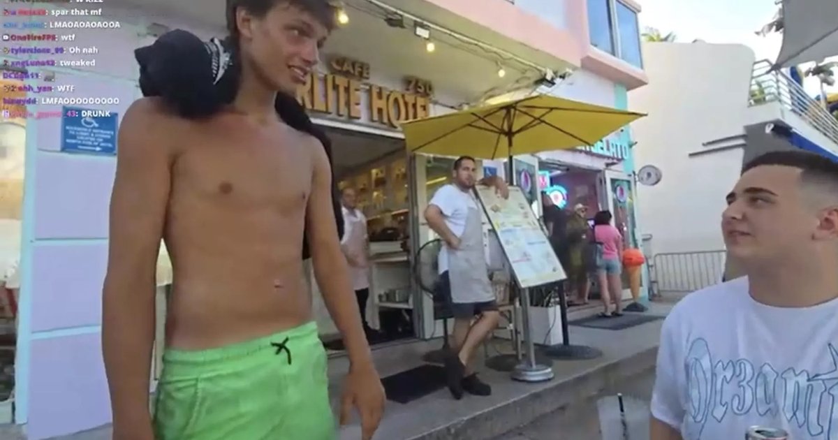 Public still from the July 2024 Miami Beach Twitch livestream where missing teen Troy Coleman appeared on camera during an IRL stream