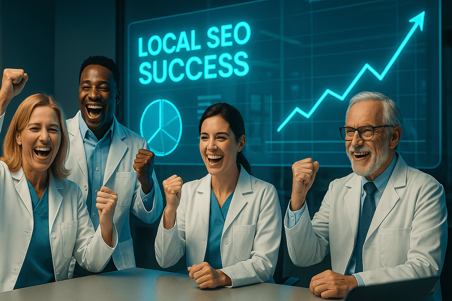 Local SEO for Dermatologists - results infographic (Design Delulu)