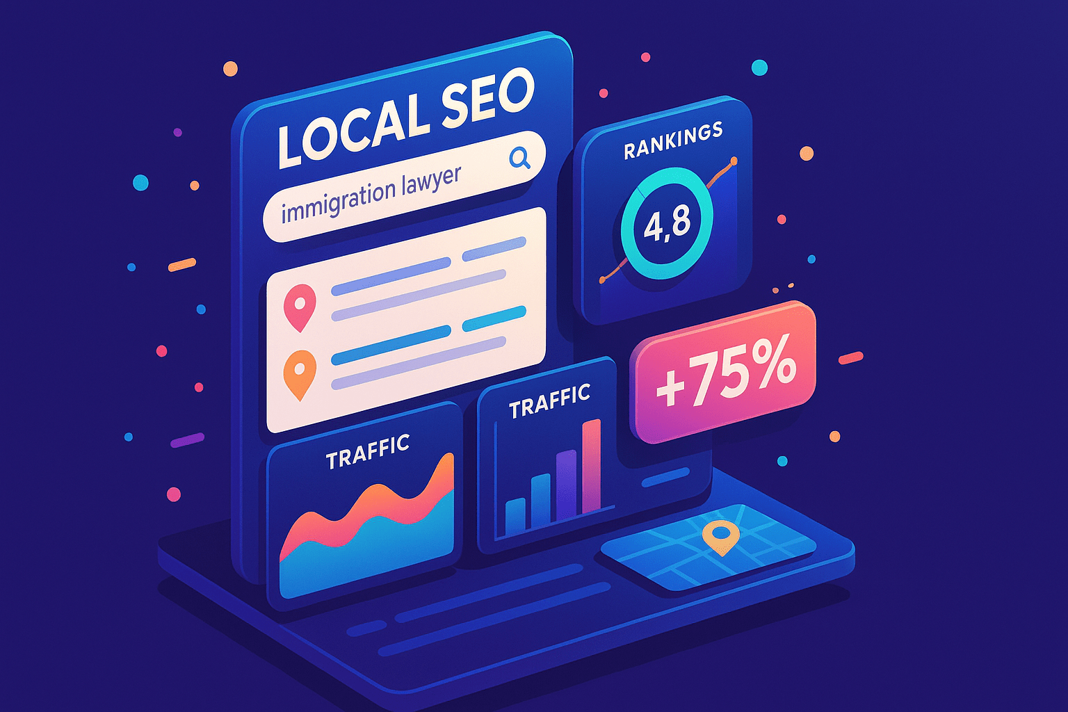 Local SEO for Immigration Law - detail view (Design Delulu)