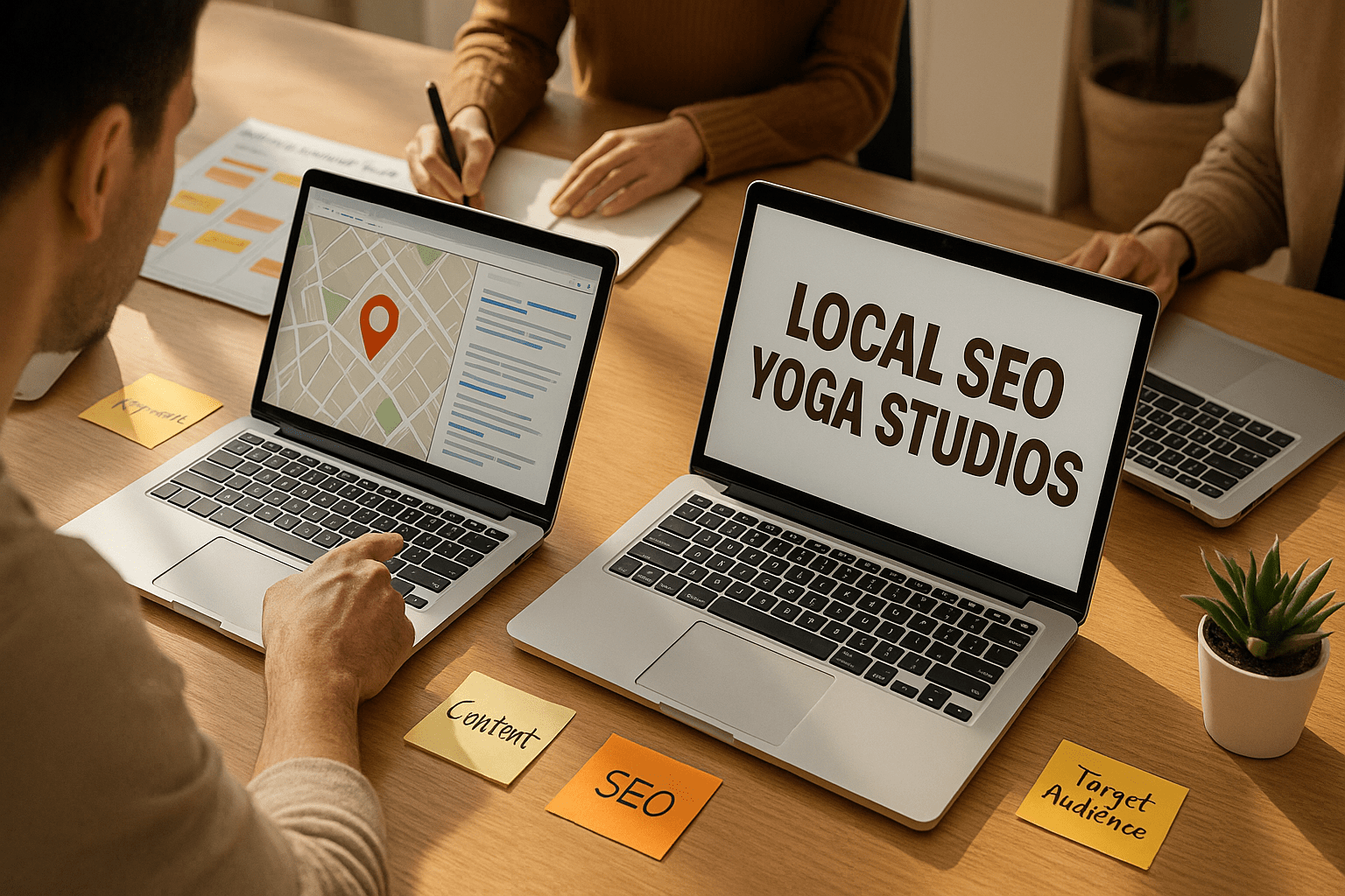 Local SEO for Yoga Studios - workflow diagram (Design Delulu)