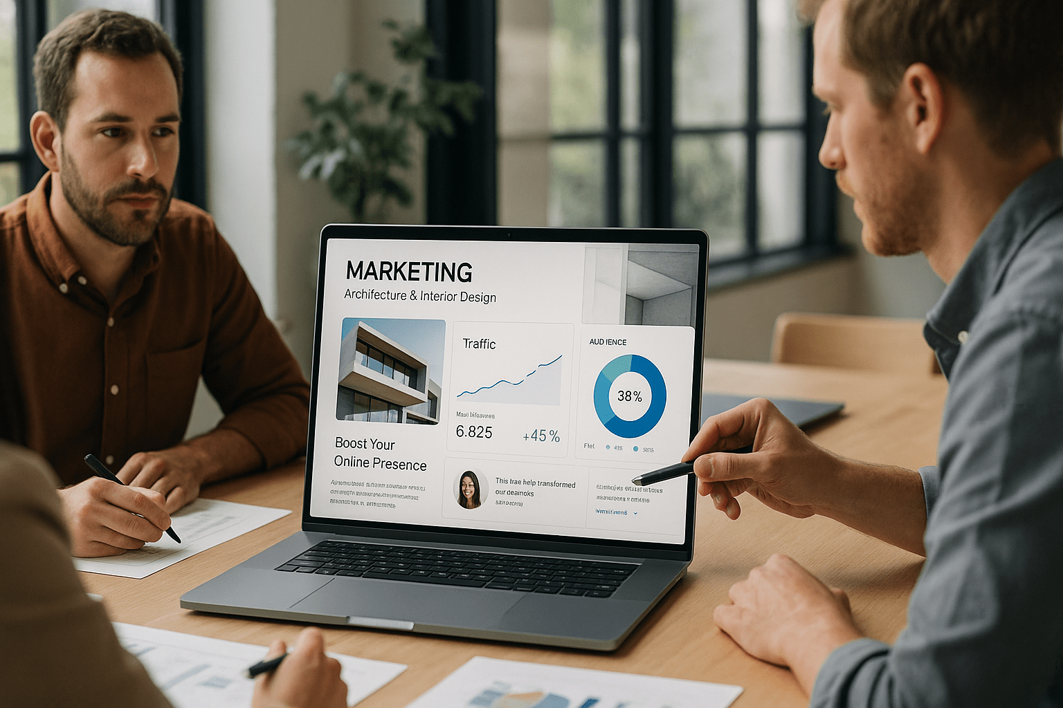 Marketing for Architecture & Interior Design — workflow scene