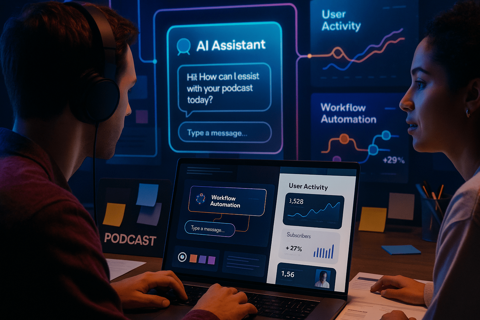 Prompt Engineering for Podcasters — workflow scene