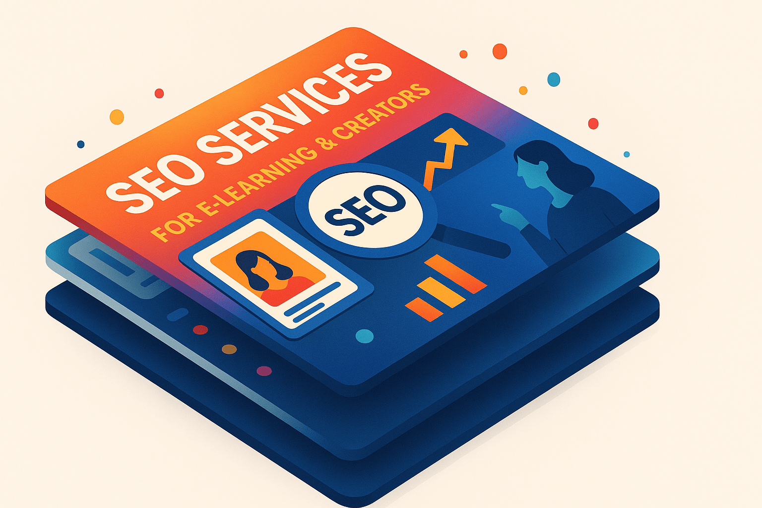 SEO Services for E-learning & Creators - detail view (Design Delulu)