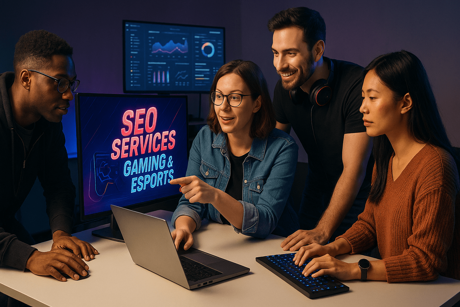SEO Services for Gaming & Esports - workflow diagram (Design Delulu)