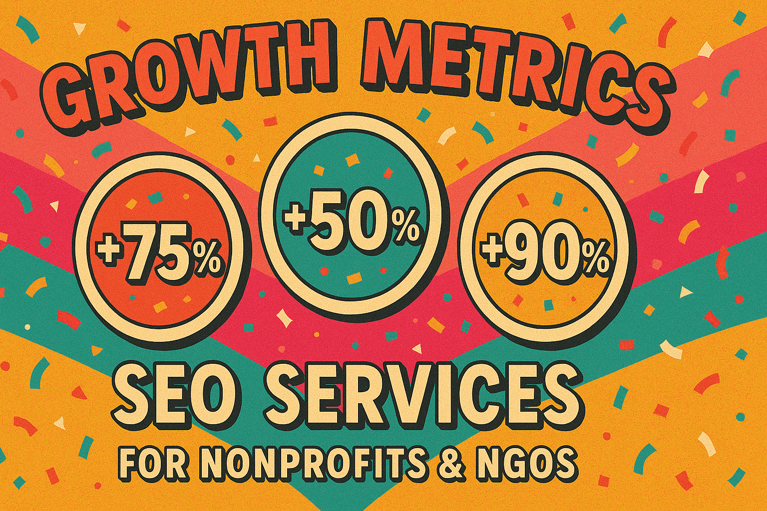SEO Services for Nonprofits & NGOs - results infographic (Design Delulu)
