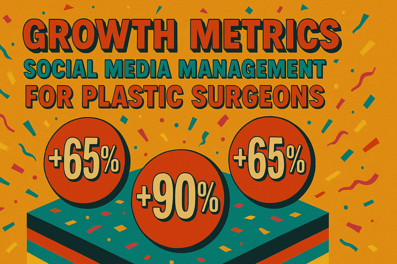 Social Media Management for Plastic Surgeons - results infographic (Design Delulu)