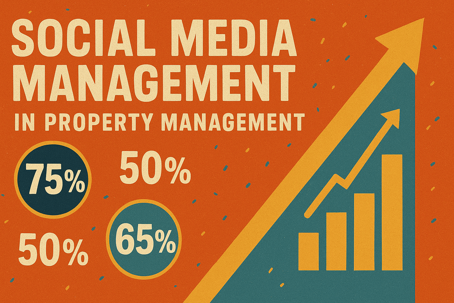 Social Media Management for Property Management - results infographic (Design Delulu)