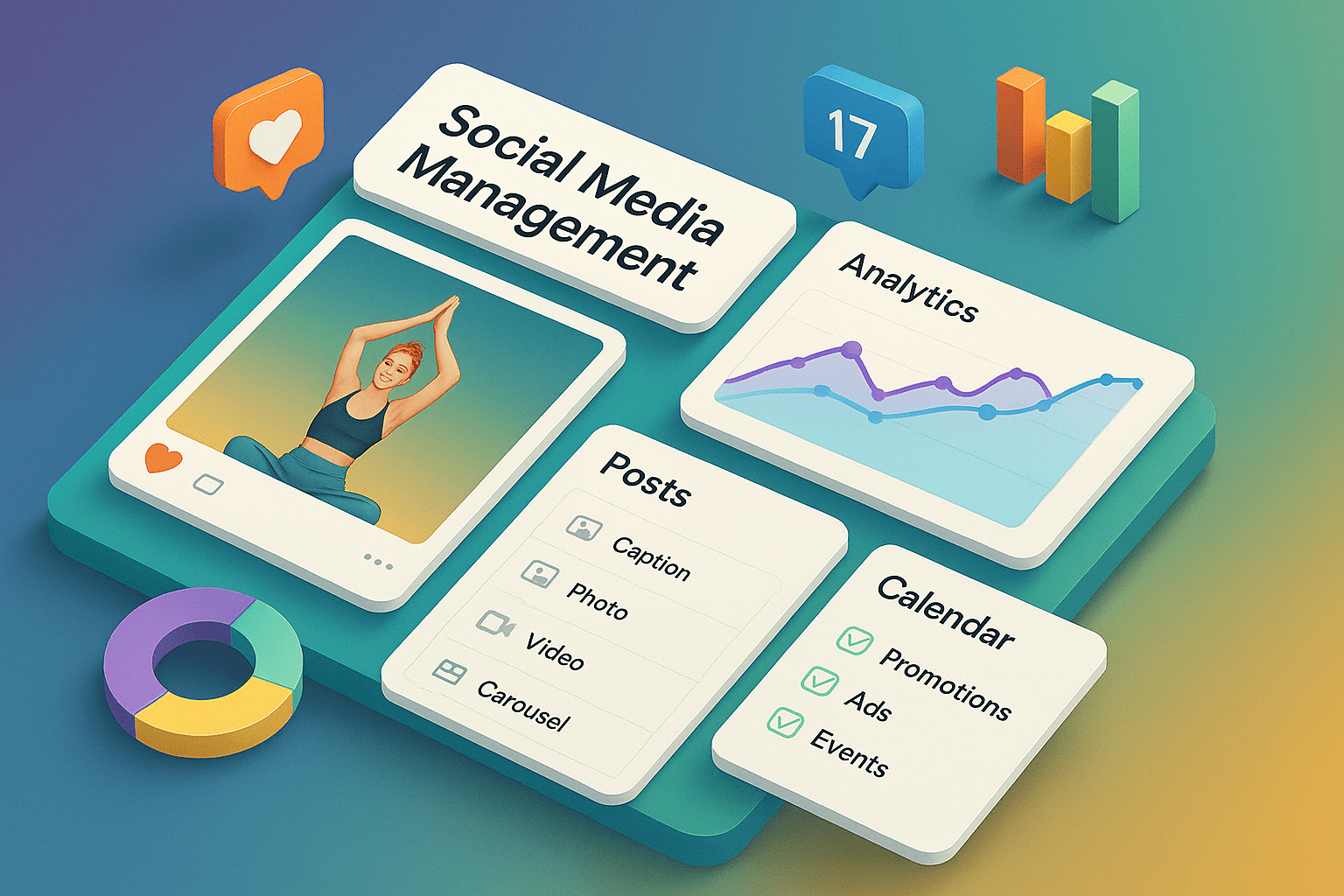 Social Media Management for Yoga Studios - detail view (Design Delulu)