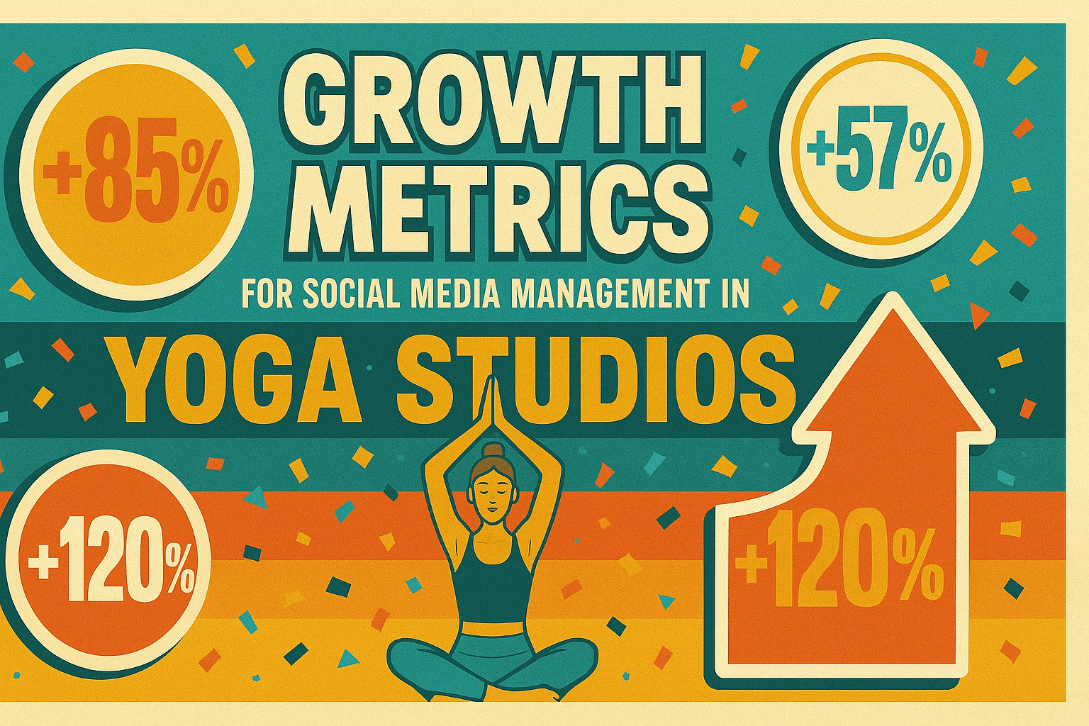 Social Media Management for Yoga Studios - results infographic (Design Delulu)