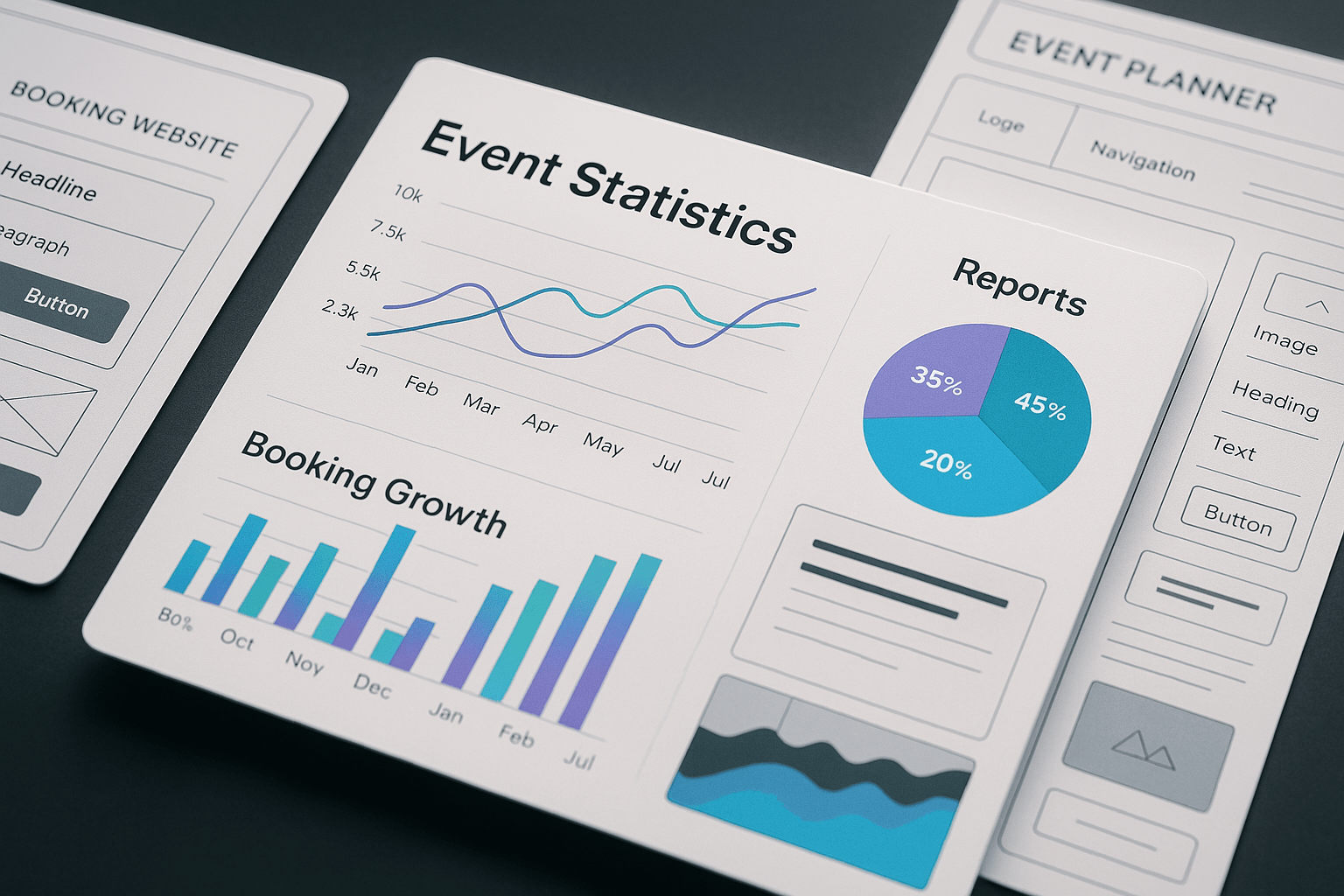 UI/UX Design for Event Planners — macro detail