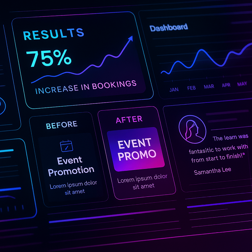 UI/UX Design for Event Planners — results and metrics