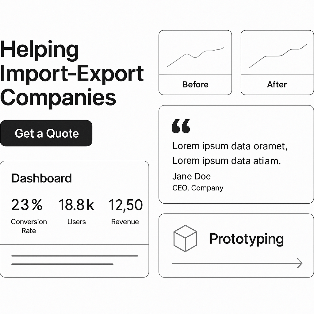 UI/UX Design for Import-Export Companies — results and metrics