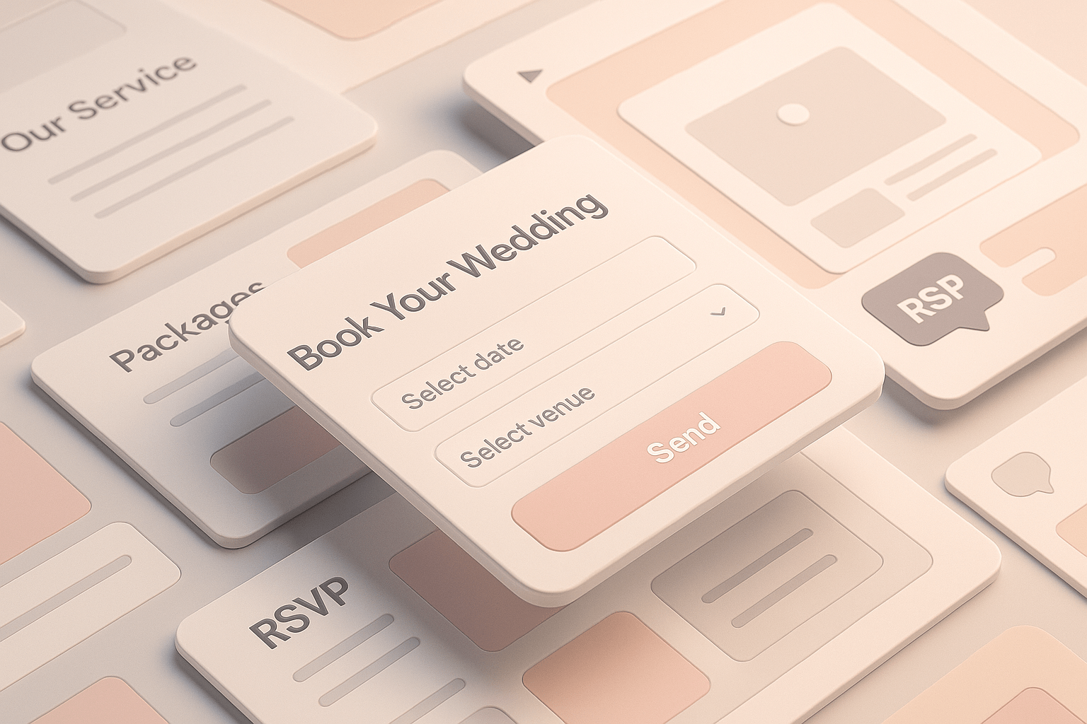 UI/UX Design for Wedding Businesses — macro detail