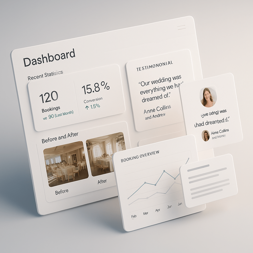 UI/UX Design for Wedding Businesses — results and metrics