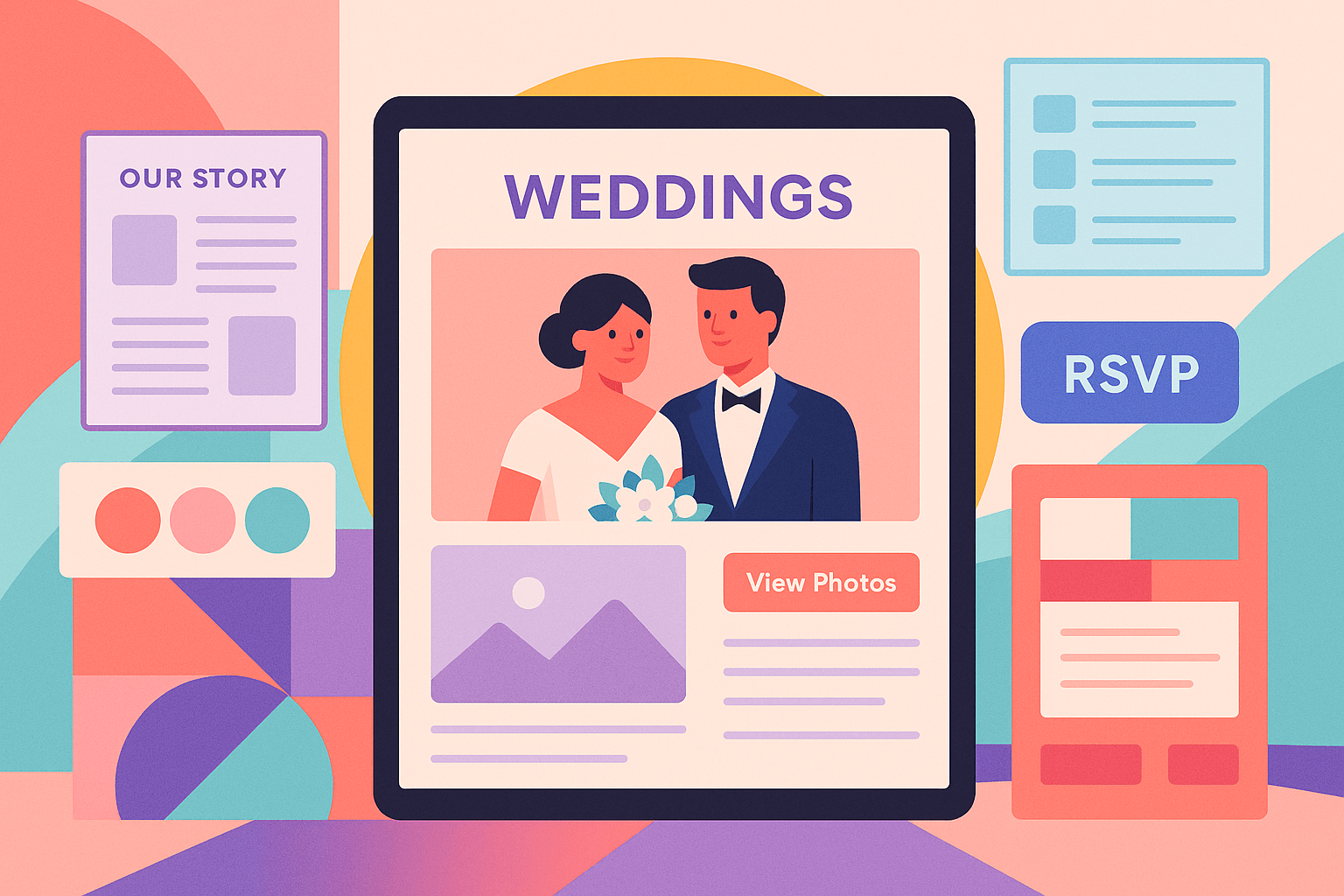 UI/UX Design for Wedding Businesses — workflow scene