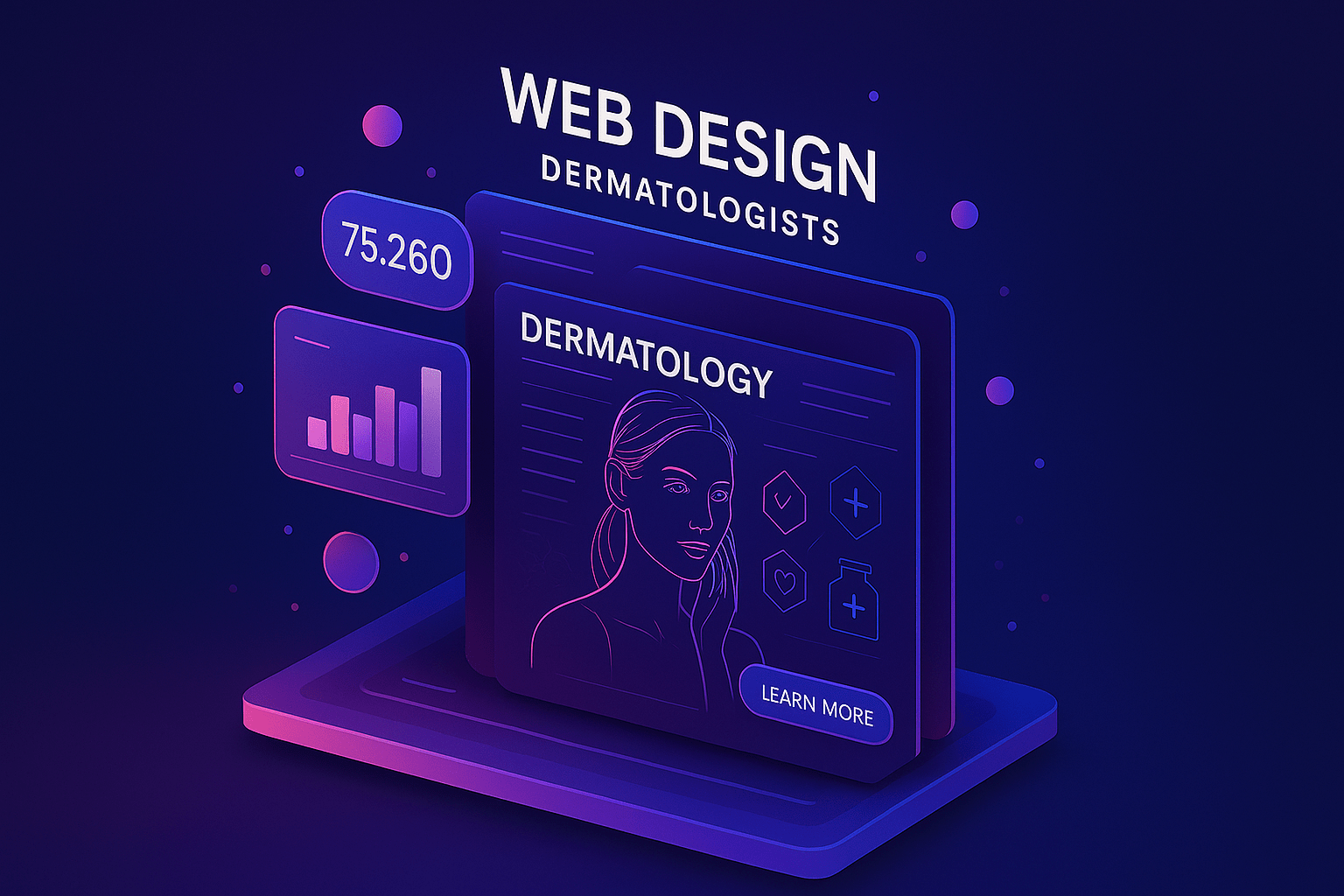 Web Design for Dermatologists - detail view (Design Delulu)