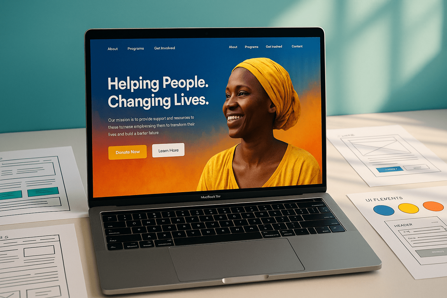 A preview of a modern and accessible website designed for a non-governmental organization (NGO).