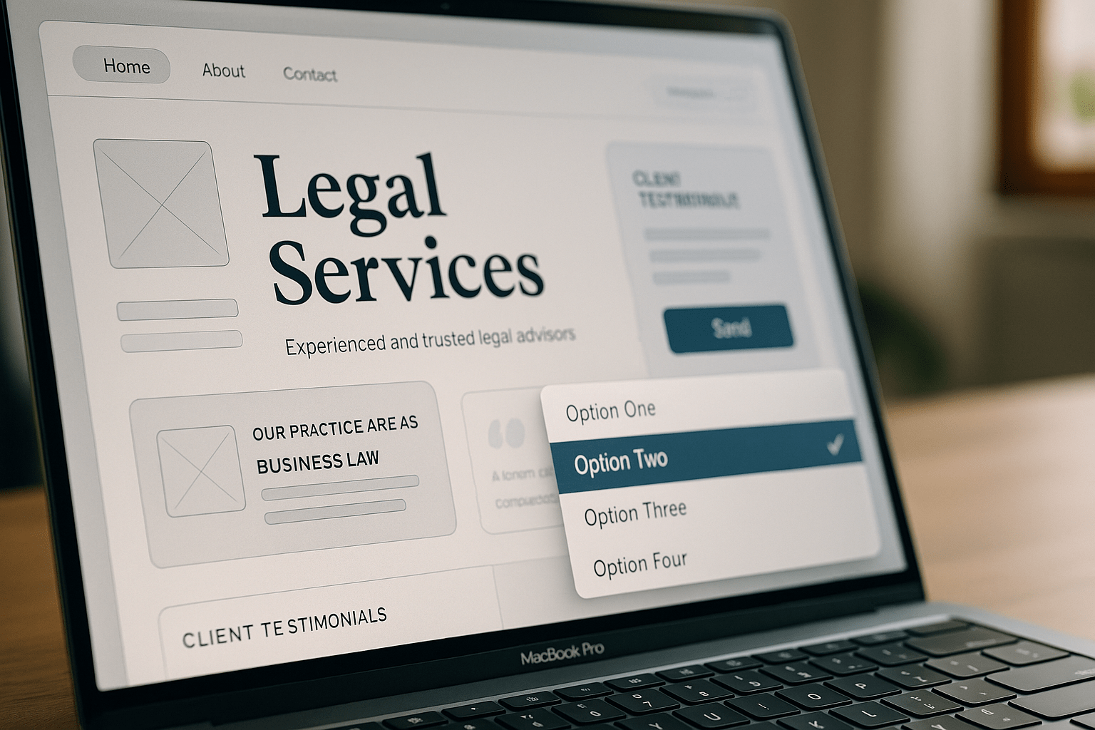 Web Design for Law Firms — macro detail