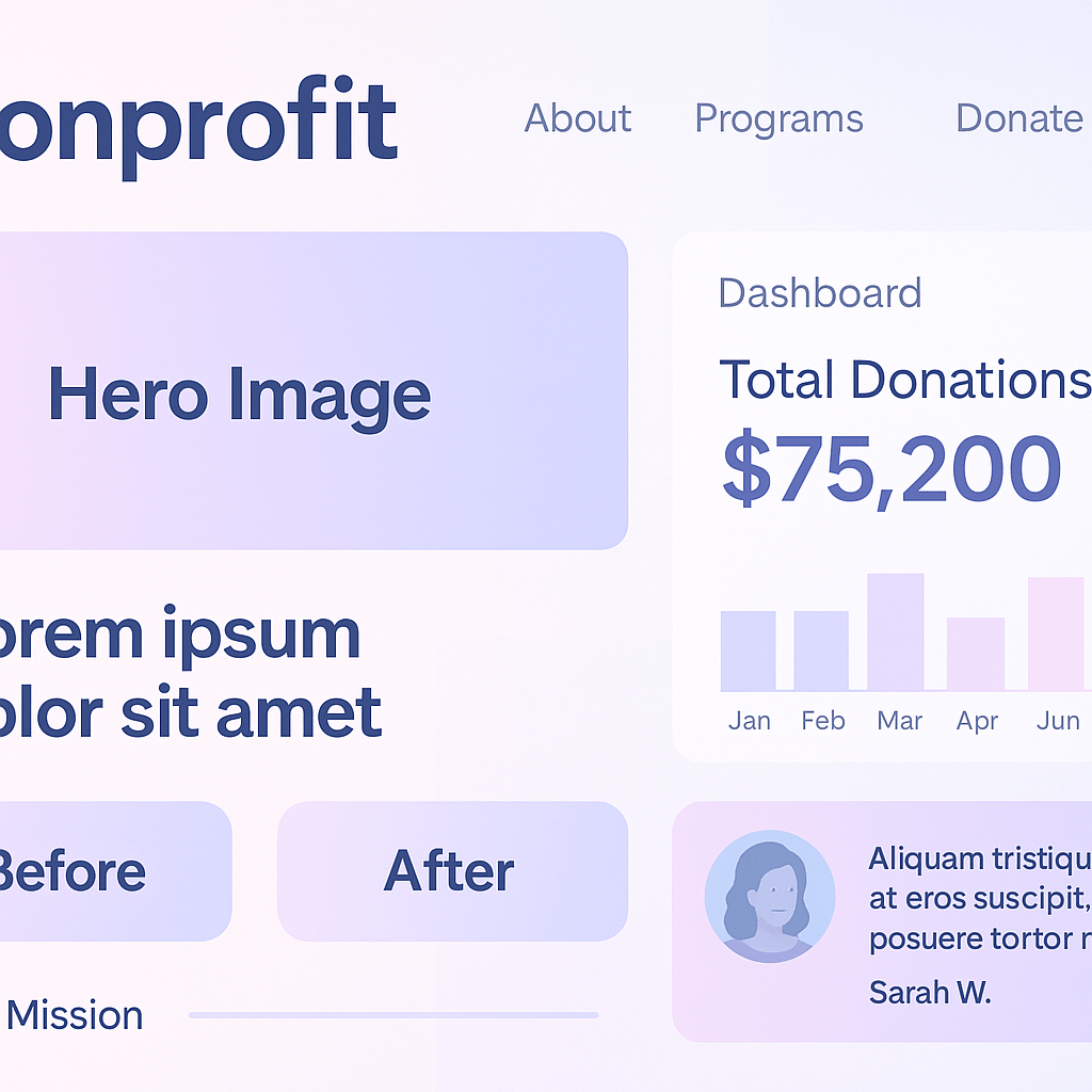 Web Design for Nonprofits — results and metrics