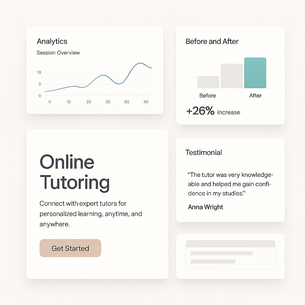 Web Design for Online Tutors — results and metrics