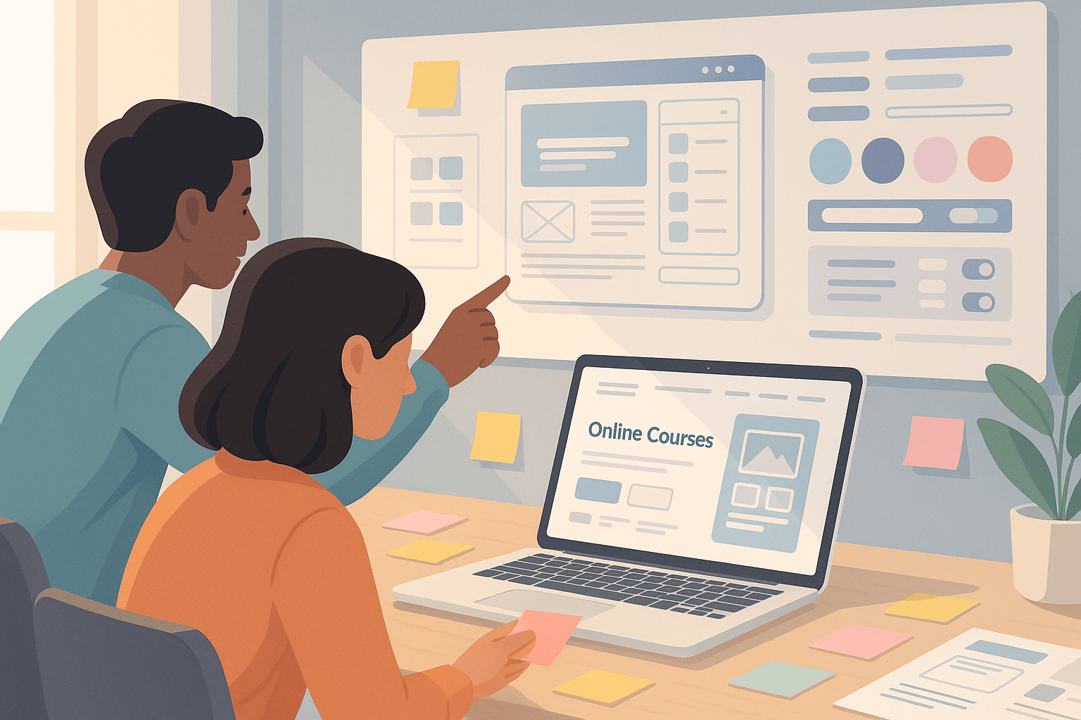 Web Design for Online Tutors — workflow scene
