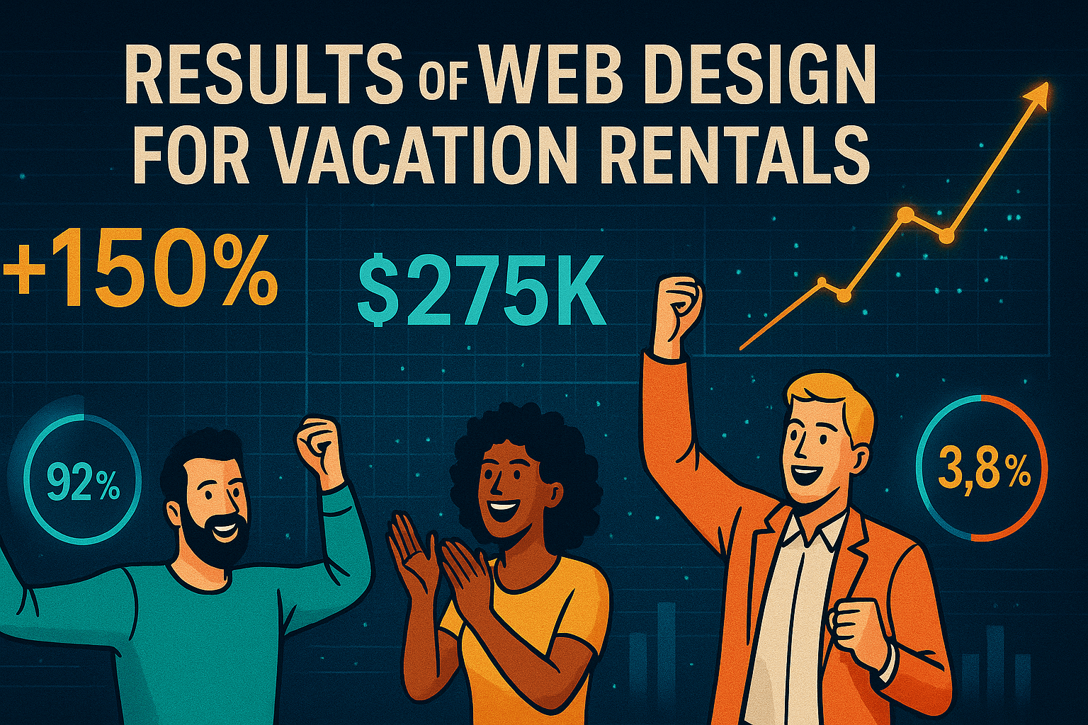 Web Design for Vacation Rentals - results infographic (Design Delulu)