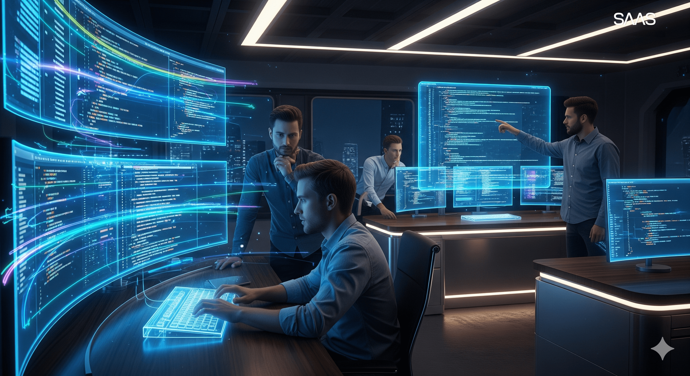 A SaaS dashboard on a laptop screen, illustrating professional web development.