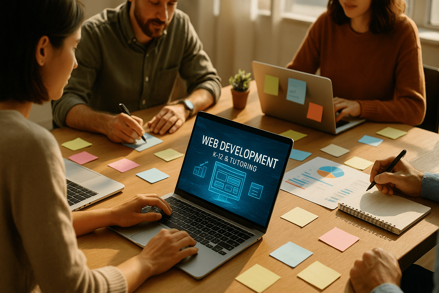 Web Development for K-12 & Tutoring - workflow diagram (Design Delulu)