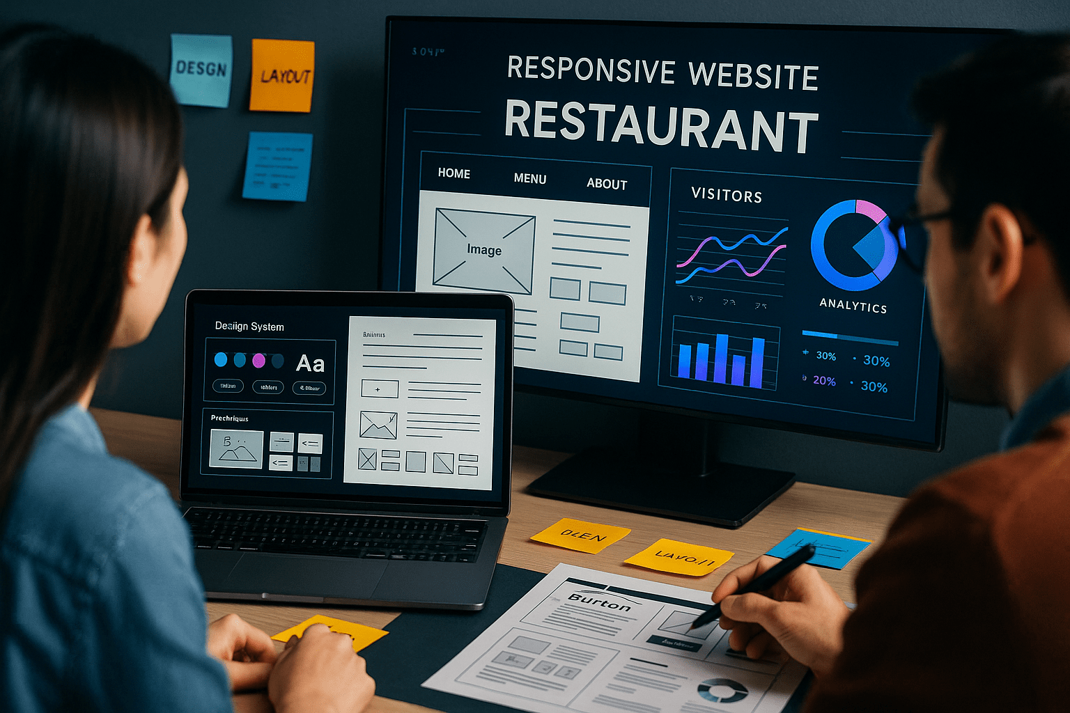 Web Development for Restaurants — workflow scene