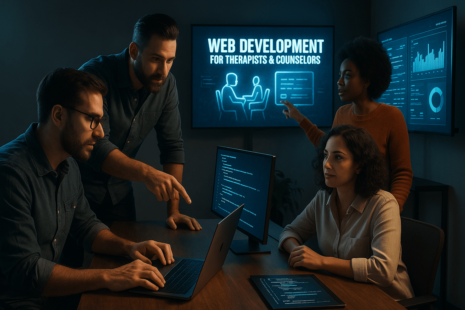 Web Development for Therapists & Counselors - workflow diagram (Design Delulu)